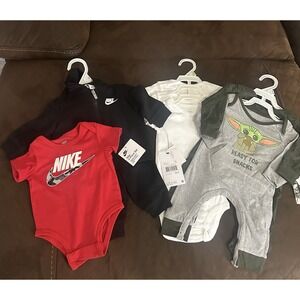 Nike Star Wars Carters 3M 8 Pc Lot Sweatsuit w hood body suits